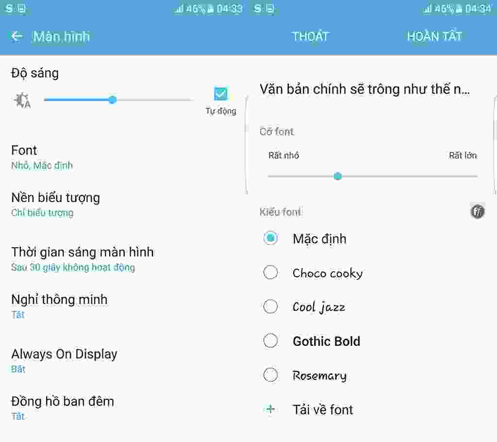 Hướng dẫn cách đổi font chữ trên Galaxy S7/S7 edge - Fptshop.com.vn