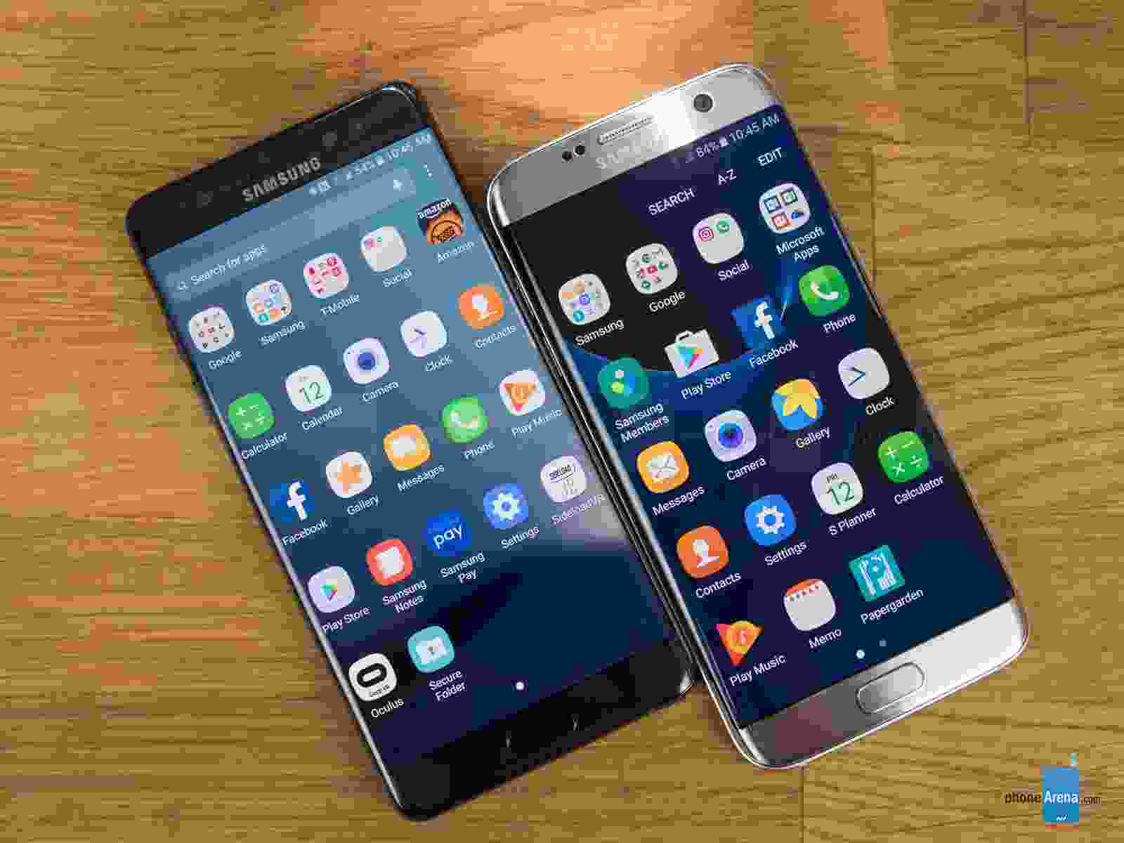 So sánh thiết kế Samsung Galaxy Note 7 và Galaxy S7 Edge 