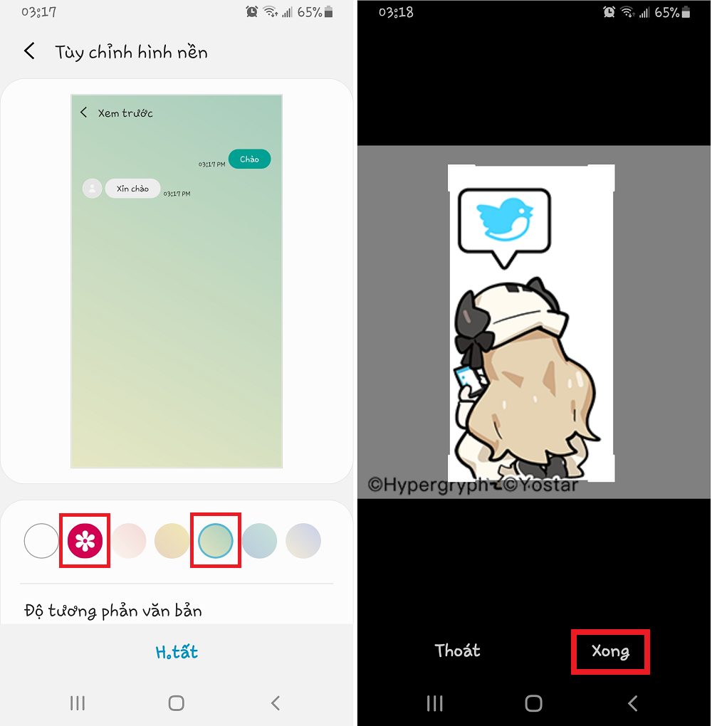 Cách đổi hình nền tin nhắn trên smartphone Samsung cực nhanh
