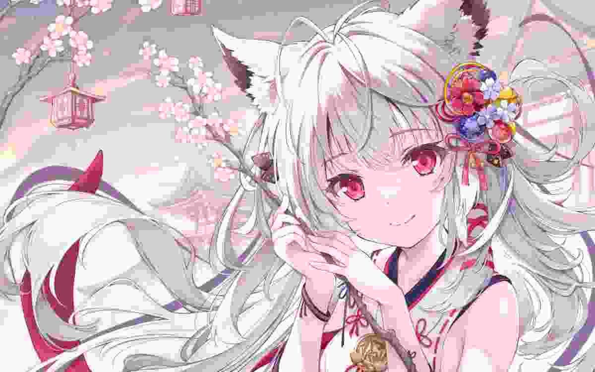 Cute Anime Girl, Bouquet Flowers, Gift Ultra HD Desktop Background  Wallpaper for 4K UHD TV : Widescreen & UltraWide Desktop & Laptop : Tablet  : Smartphone