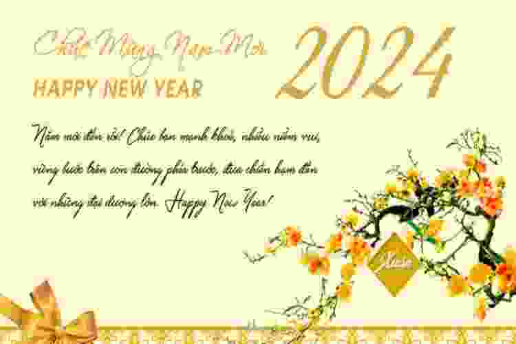 Thiệp chúc mừng năm mới đẹp và ý nghĩa tết Giáp Thìn 2024