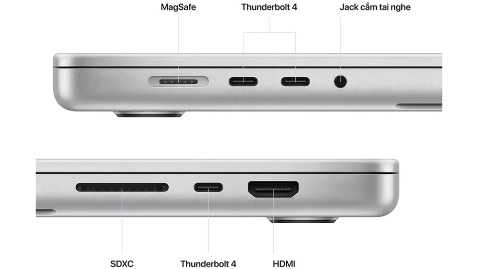 MacBook Pro 16 inch 2023 M2 Pro hỗ trợ nhiều cổng kết nối