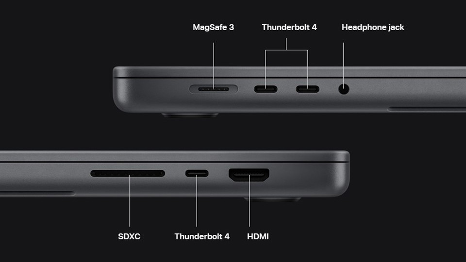 MacBook Pro 2023 14 inch M2 Pro hỗ trợ mọi cổng kết nối