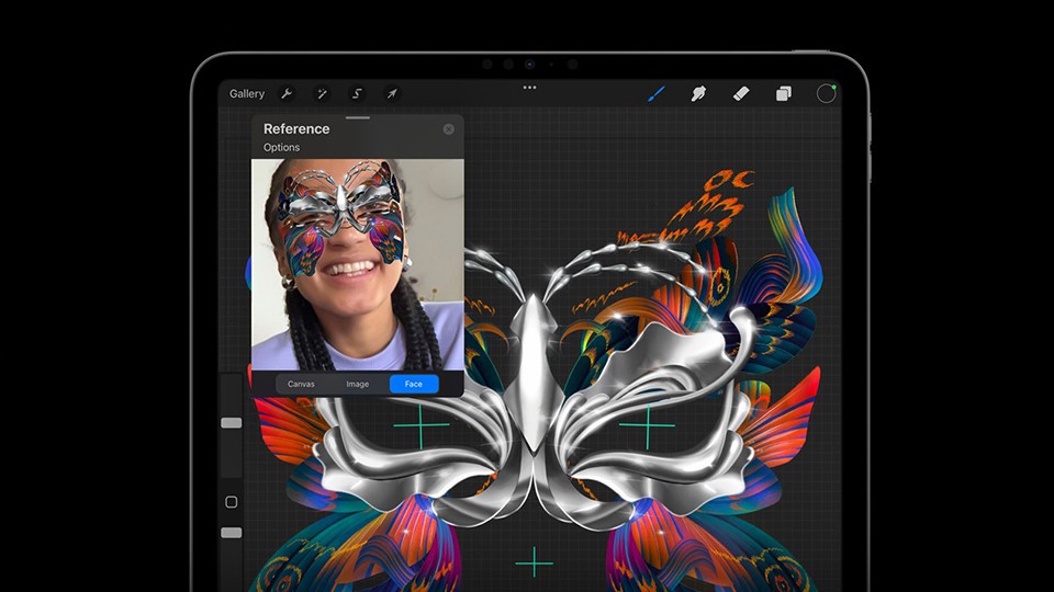 iPad Pro 2022 Selfie toàn cảnh với góc chụp 122 độ