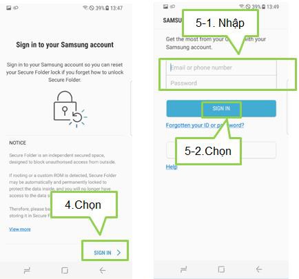 bảo mật ứng dụng của Samsung