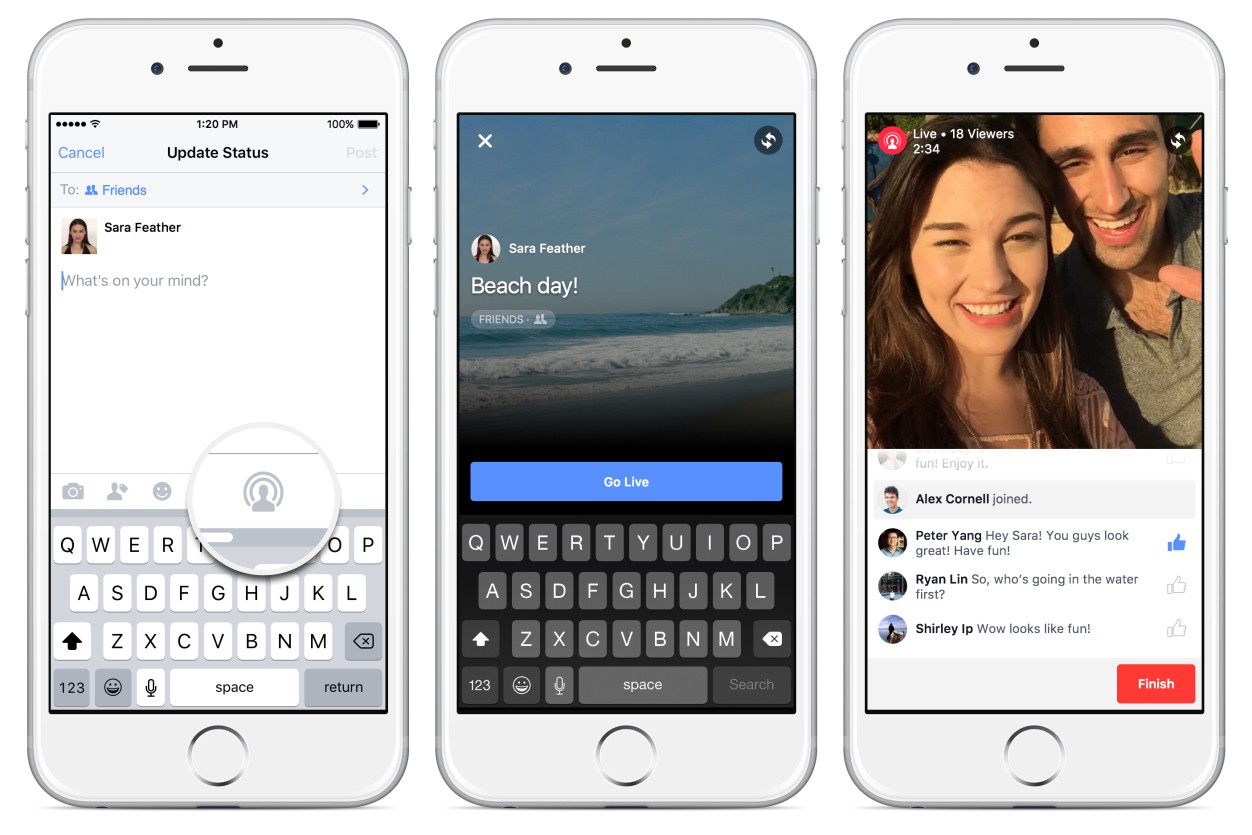 Facebook cập nhật tính năng Live Video cho các tài khoản