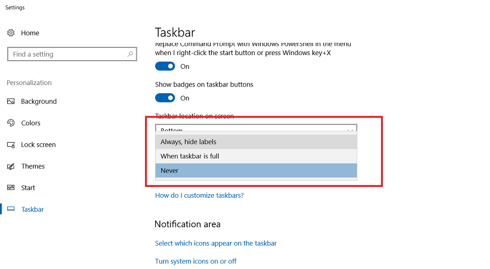 Hướng dẫn người dùng cách giảm thanh tác vụ xuống Windows 10