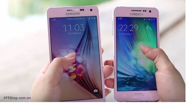 Samsung Galaxy A5 và Galaxy A3 phiên bản màu hồng