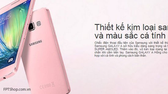 Camera Samsung Galaxy A5 và Galaxy A3 phiên bản màu hồng