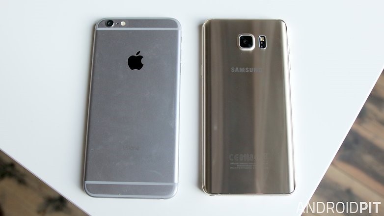 so sánh iphone 6s plus và galaxy note 5 1