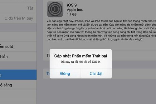 Trợ giúp xử lý sự cố khi nâng cấp iOS 9 1