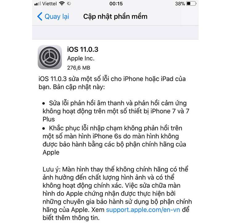 Nên chuẩn bị gì trước khi cài đặt iOS 11.0.3 cho iPhone của bạn? 4