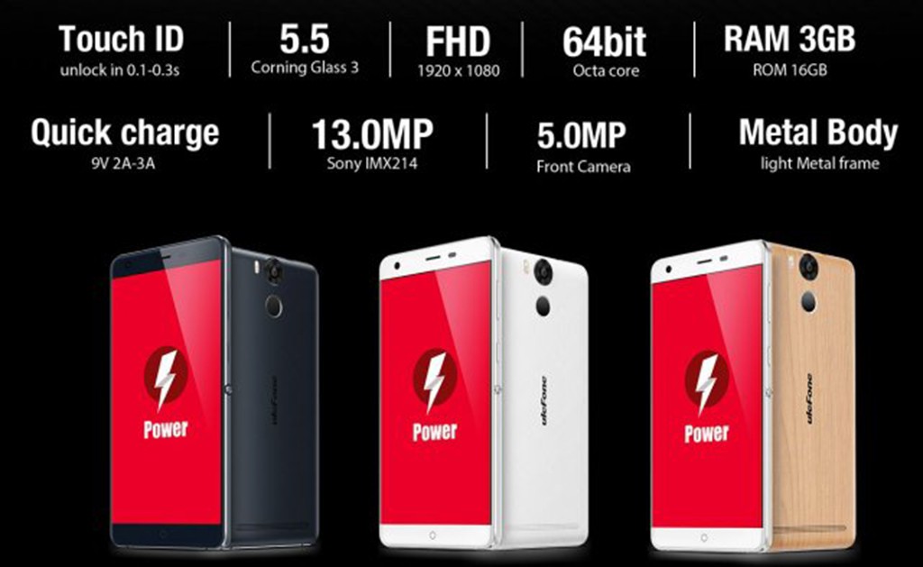 Ulefone Power smartphone pin khủng 6050 mAh giá 4 triệu