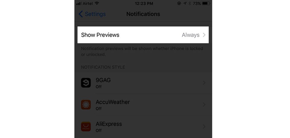 Hướng dẫn ẩn thông báo cho iOS 11 trên iPhone, iPad