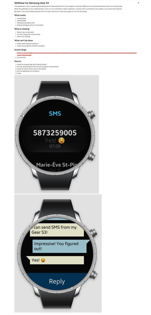 SMSGear: Ứng dụng nhắn tin mới dành cho Gear S3