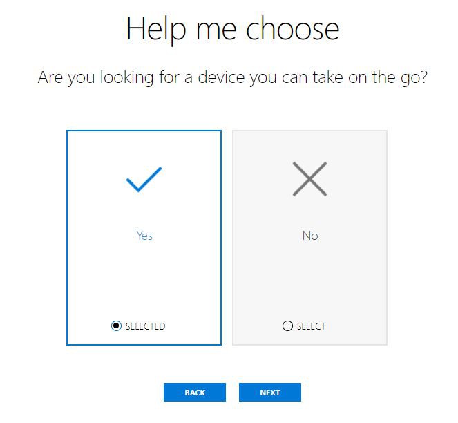 Mẹo sử dụng công cụ Help Me Choose của Microsoft