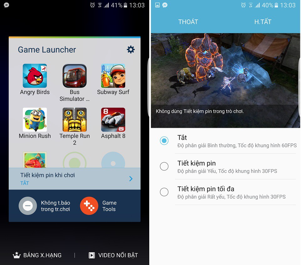 Tìm hiểu các tính năng của Game Launcher trên Galaxy S7/S7 Edge