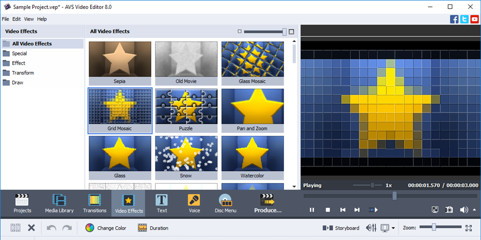Phần mềm làm video AVS Video Editor