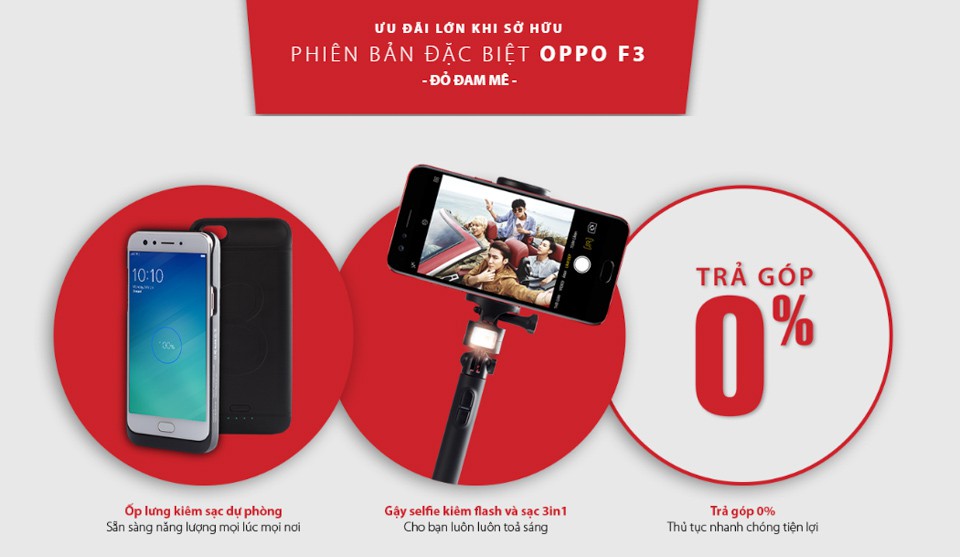 OPPO F3 Red 