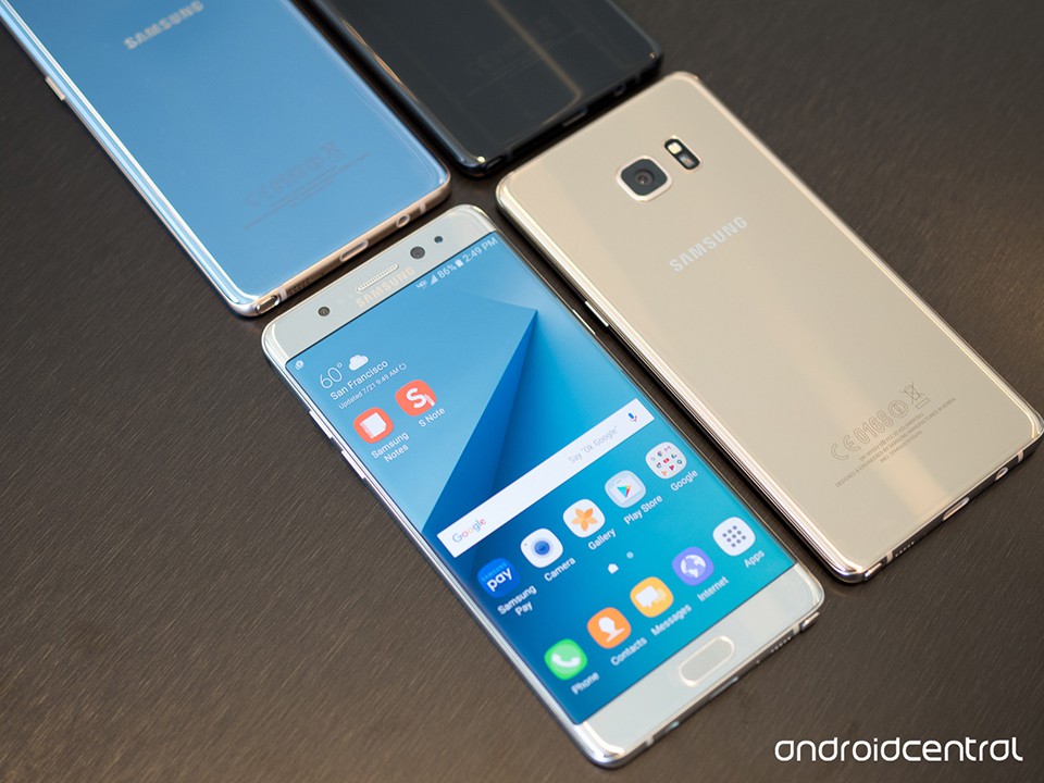 Hình ảnh thực tế 4 màu của Galaxy Note 7 mới ra mắt 