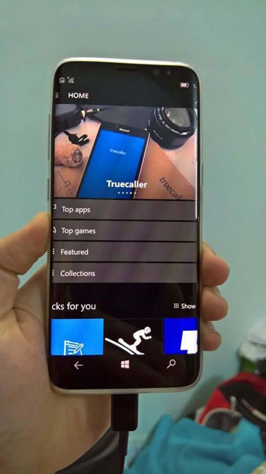 Rò rỉ hình ảnh Galaxy S8 chạy Windows 10 Mobile