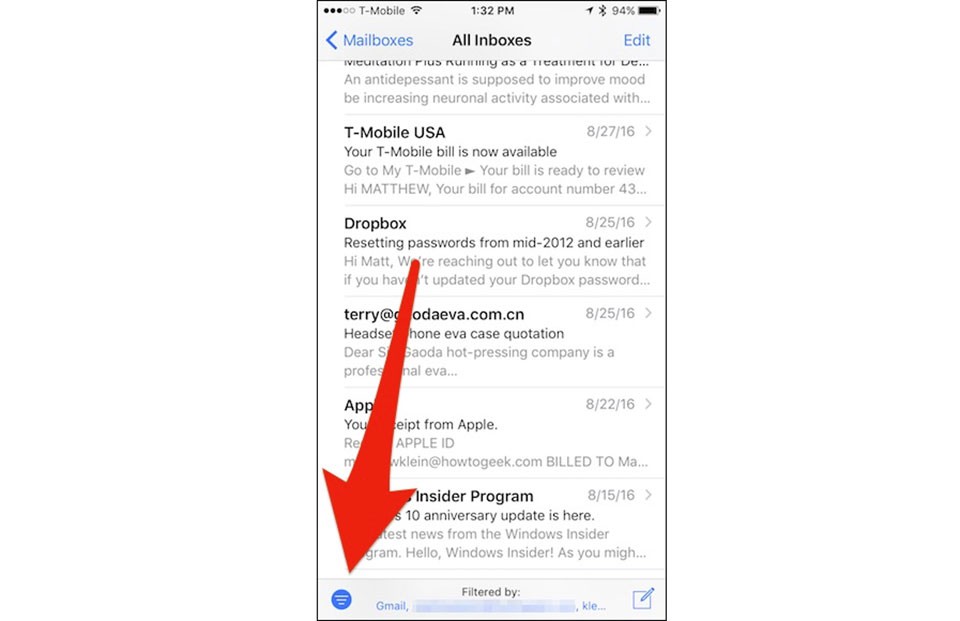 Hướng dẫn lọc mail trên iOS 10