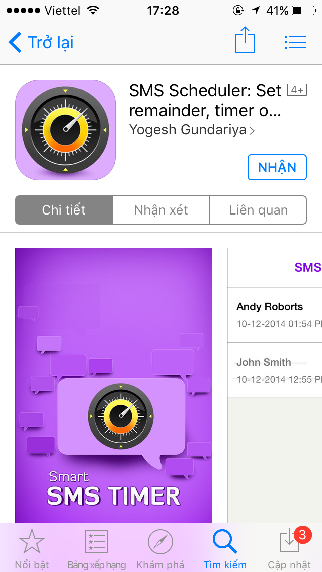 SMS Scheduler - Hẹn giờ gửi tin nhắn trên iOS