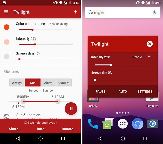 6 ứng dụng Android giúp loại bỏ ánh sáng xanh của màn hình 1