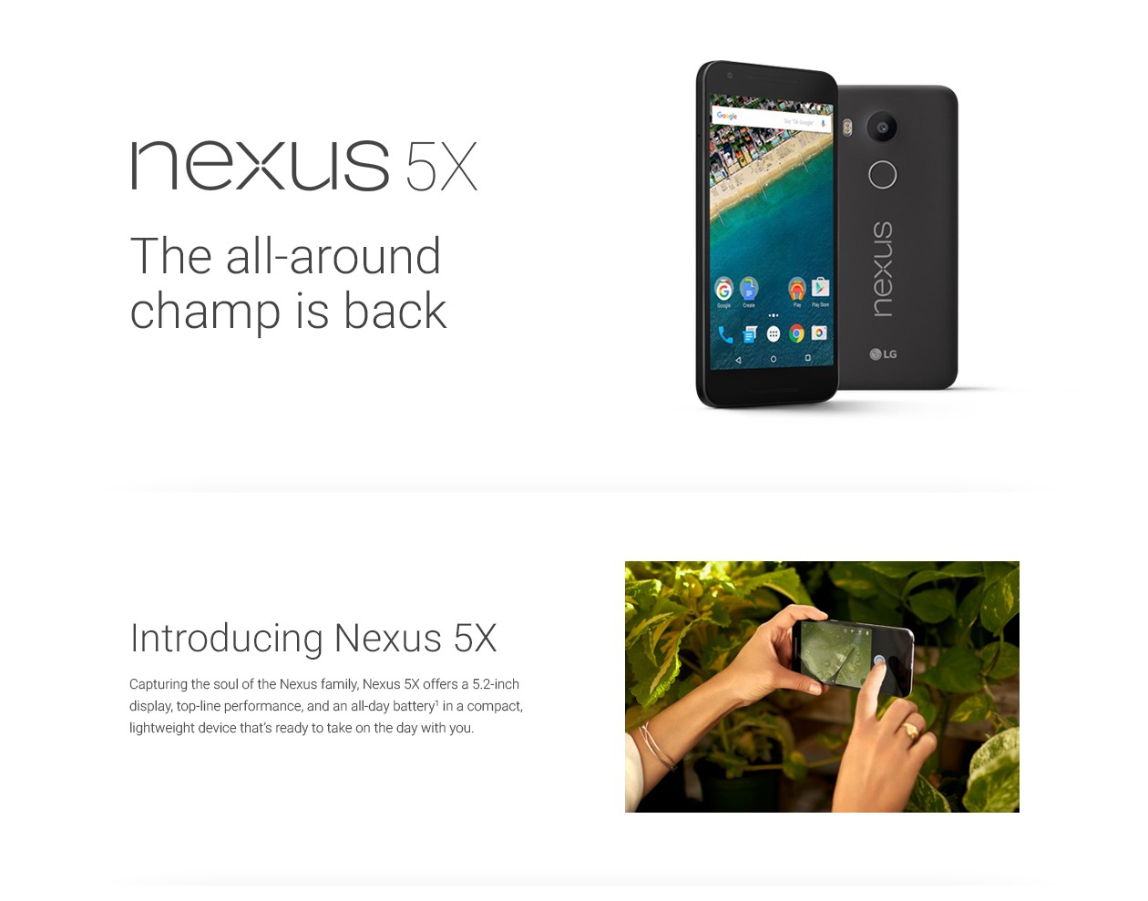 Goolge Nexus 5X lộ toàn bộ thông số kỹ thuật trước ngày ra mắt