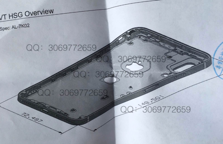 Rò rỉ bản vẽ cho thấy thiết kế hoàn toàn mới của iPhone 8
