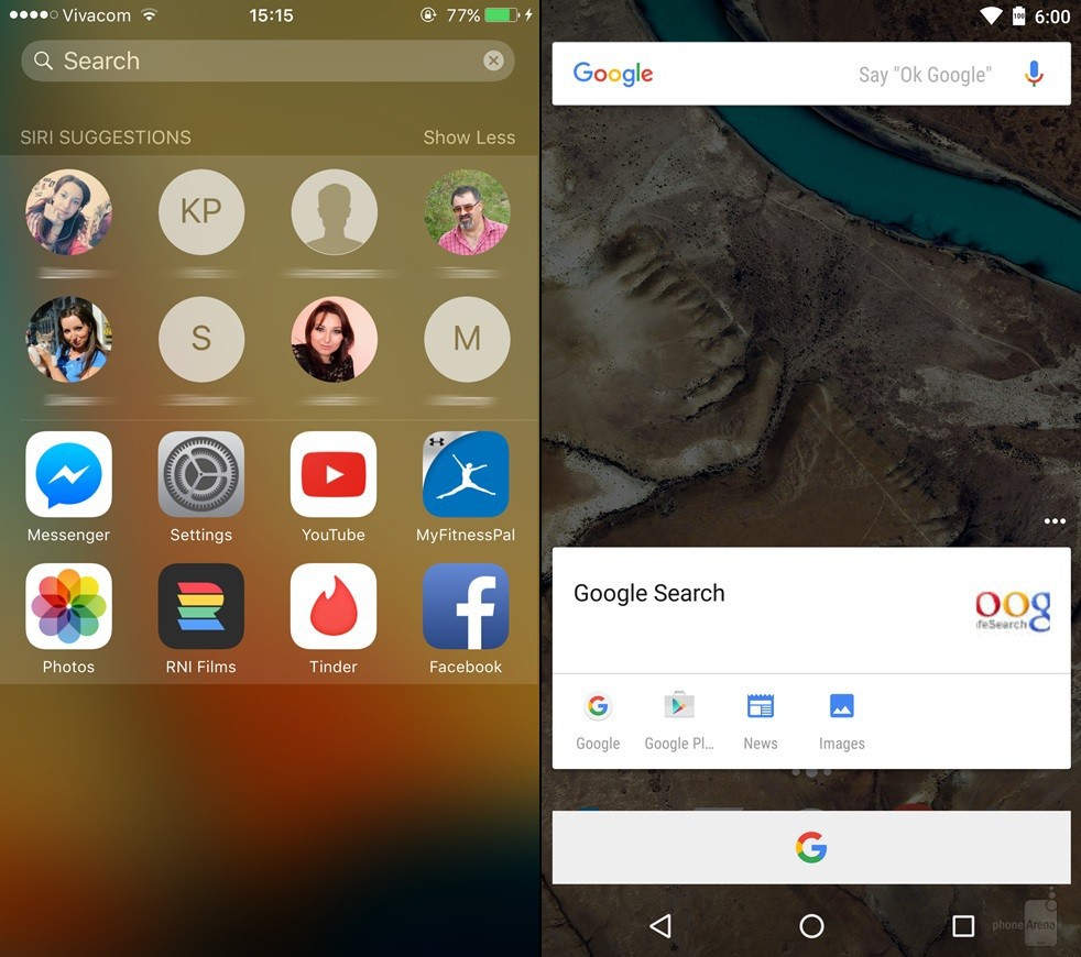 So sánh giao diện Android 6.0 Marshmallow với iOS 9 6