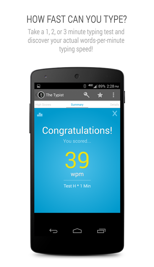 Ứng dụng đo tốc độ gõ phím trên smartphone Android