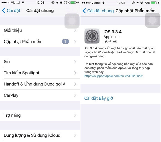 Những điều bạn cần biết trước khi cập nhật iOS 9.3.4