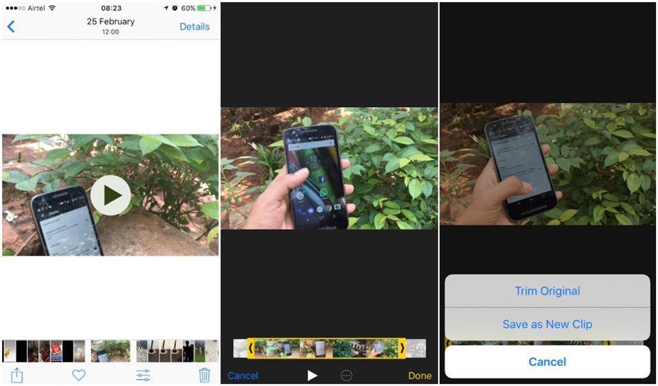 Cắt/crop video trên iPhone bằng ứng dụng Photos