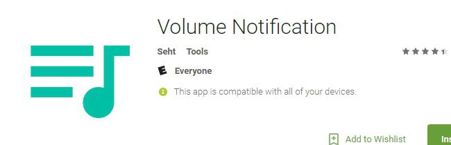 Volume Notification