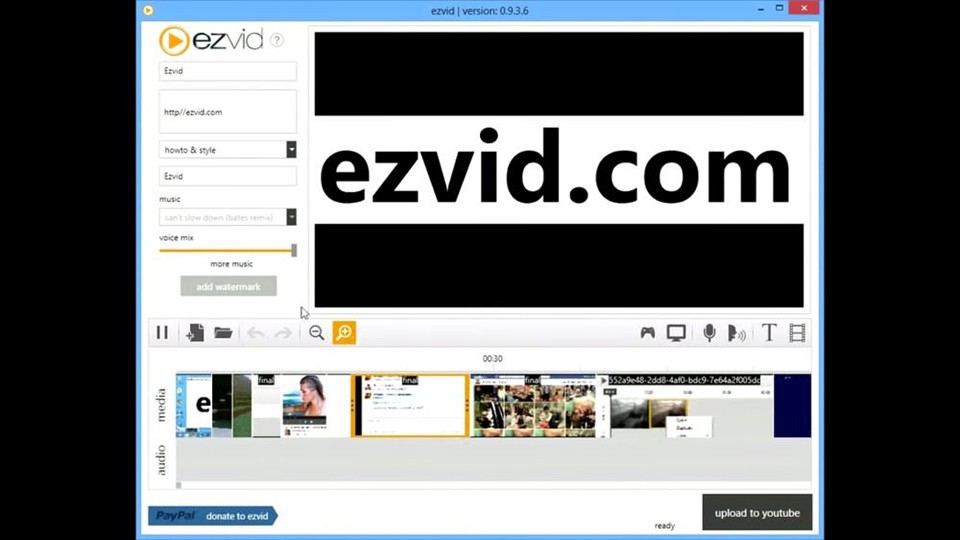 Phần mềm quay màn hình Ezvid Video Maker
