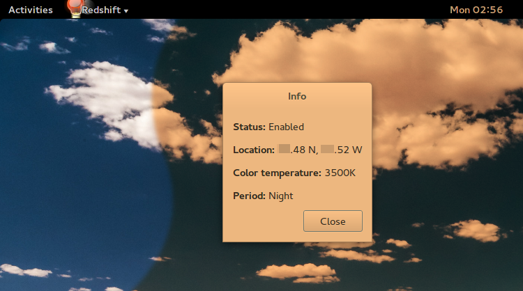 Phần mềm tăng độ sáng màn hình desktop: RedShift GUI