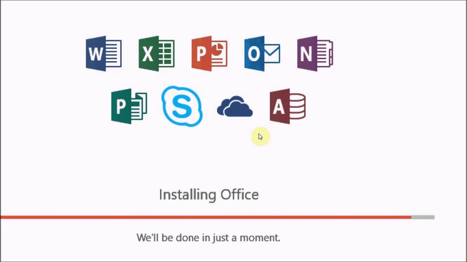 Quá trình cài đặt Microsoft Office Win 10