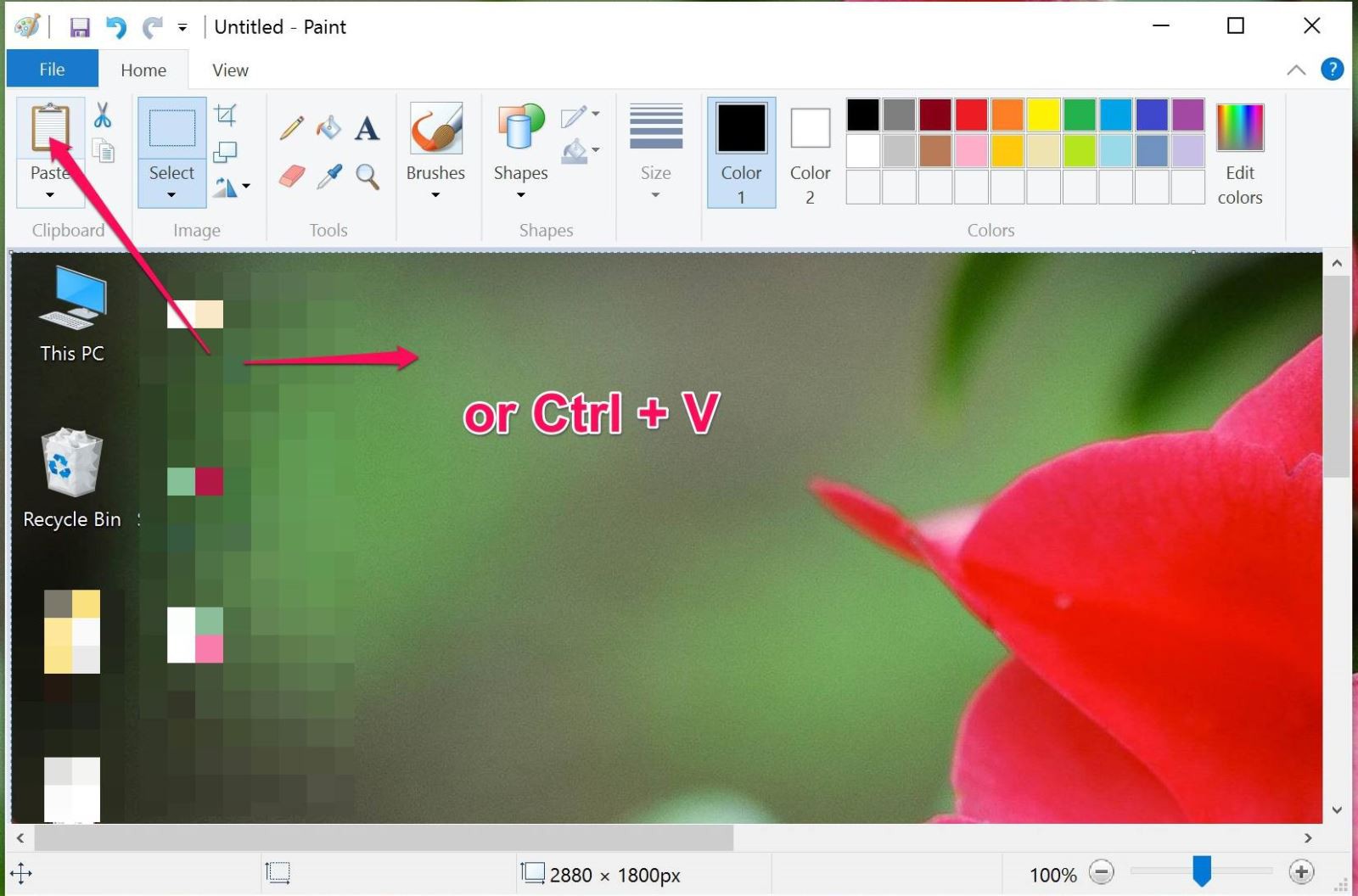 Sử dụng Paint để lưu ảnh chụp màn hình Windows 10