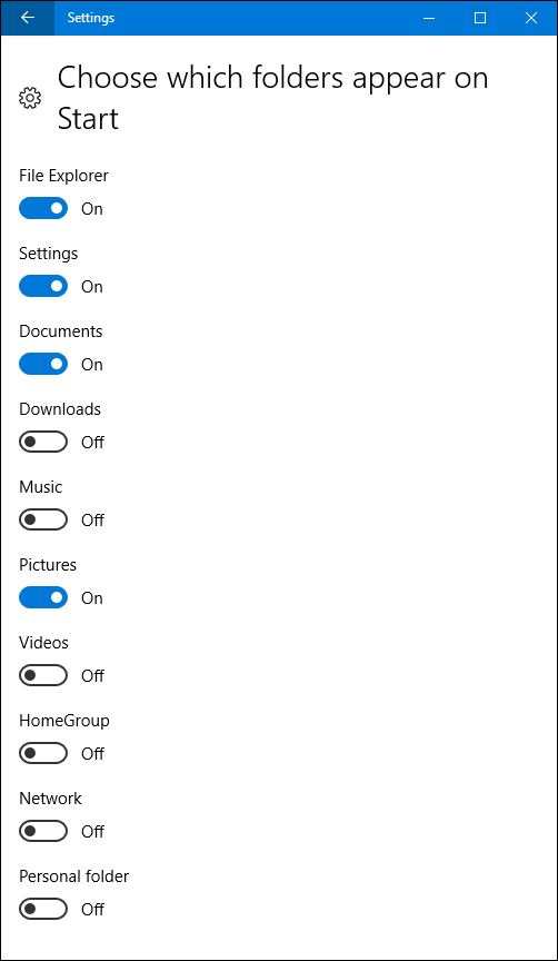 Thêm thư mục trong Start Menu Windows 10