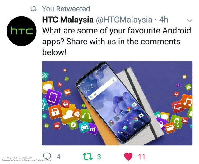 Smartphone FullView HTC U12+ bất ngờ xuất hiện