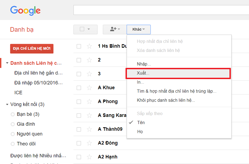 hướng dẫn cách tải danh bạ từ gmail về máy tính