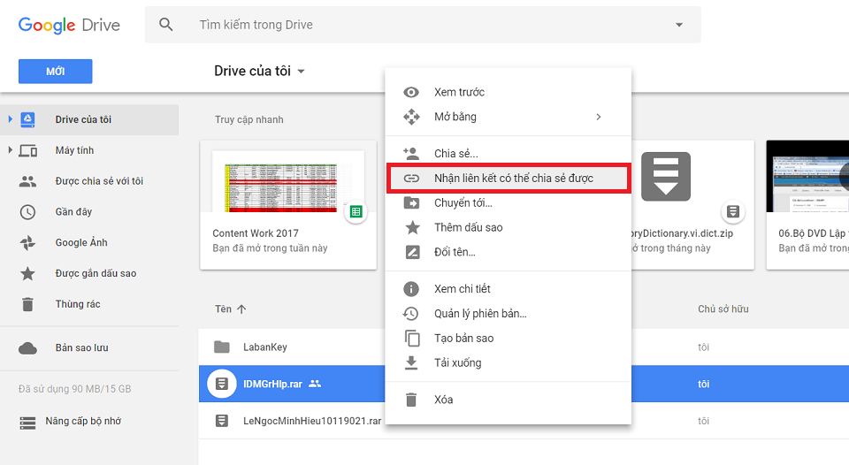 cách tạo link download trực tiếp từ Google Driver