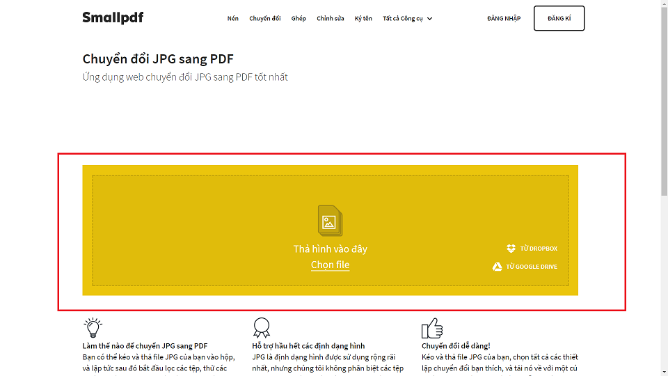 Phần mềm chuyển đổi tệp hình ảnh sang PDF SmallPDF (Ảnh 2)