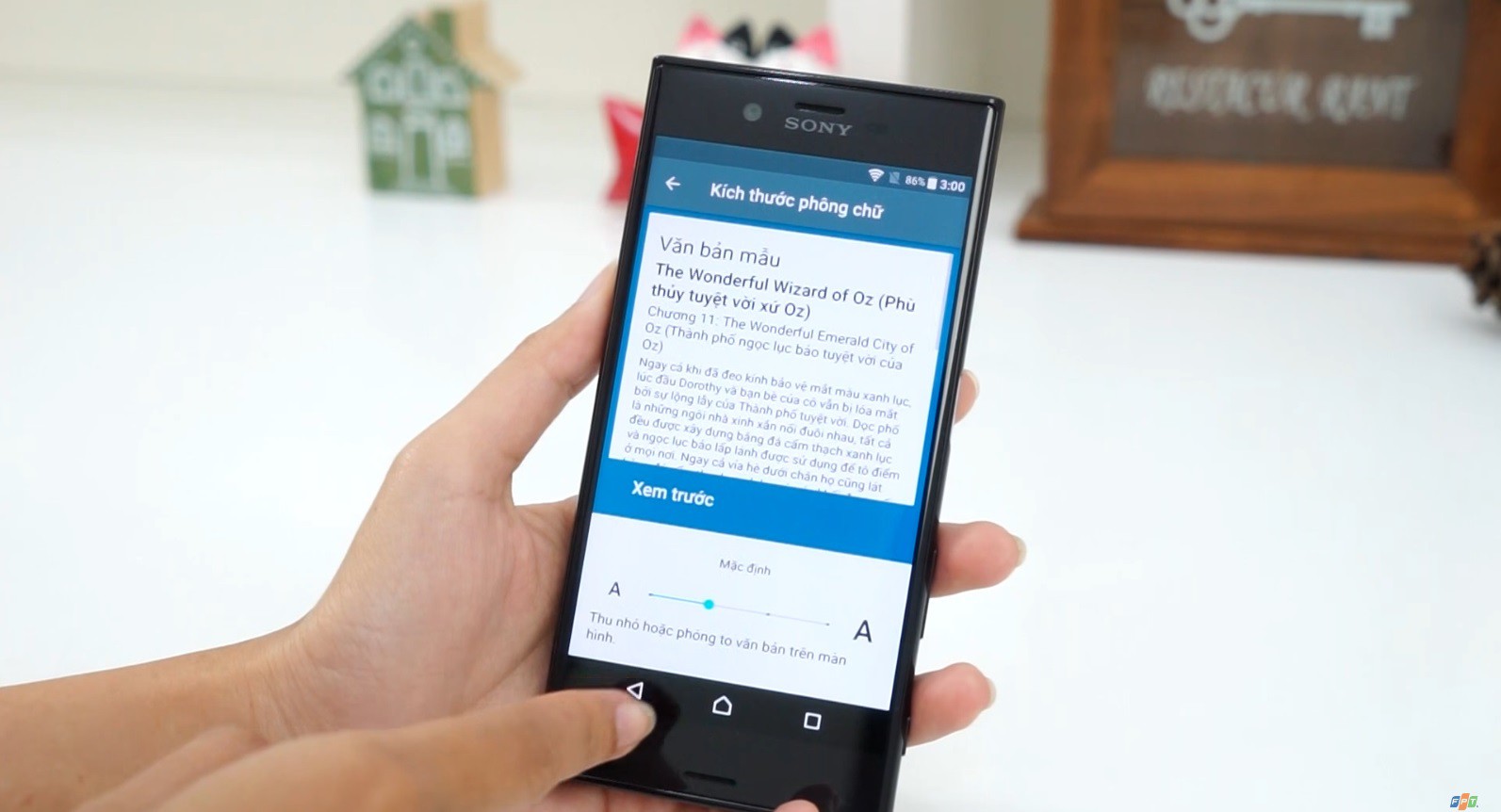 Với bản cập nhật Android 7.0, Xperia XZ cho phép tùy chỉnh kích thước hiển thị và cỡ chữ