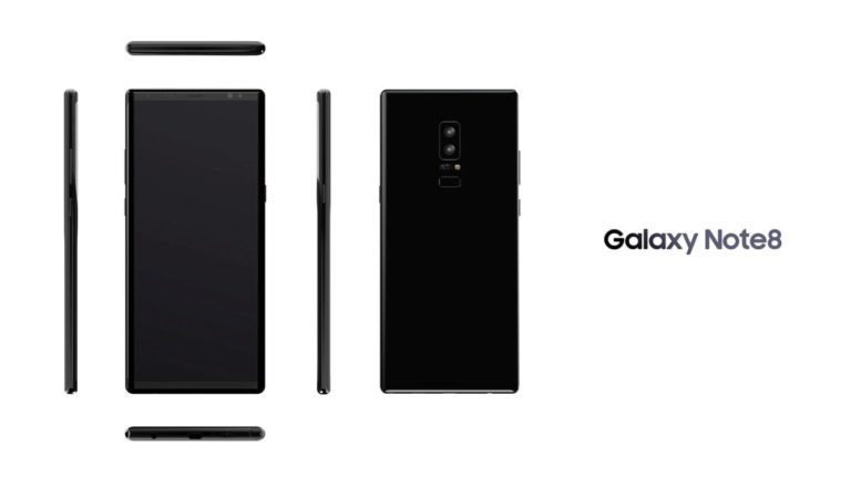 Galaxy Note 8 cùng với bút S Pen tiếp tục xuất hiện ấn tượng trong bản thiết kế mới