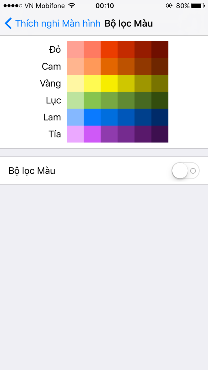Hướng dẫn cân chỉnh màu sắc màn hình trên iOS 10