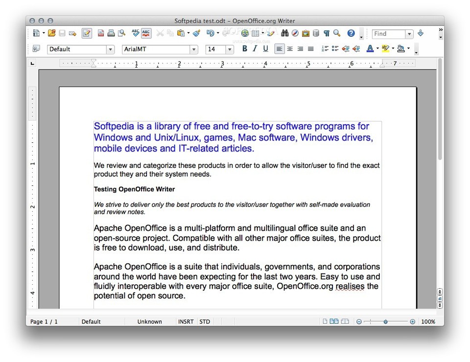 Sử dụng Word trong Macbook thông qua phần mềm Open Office Writer