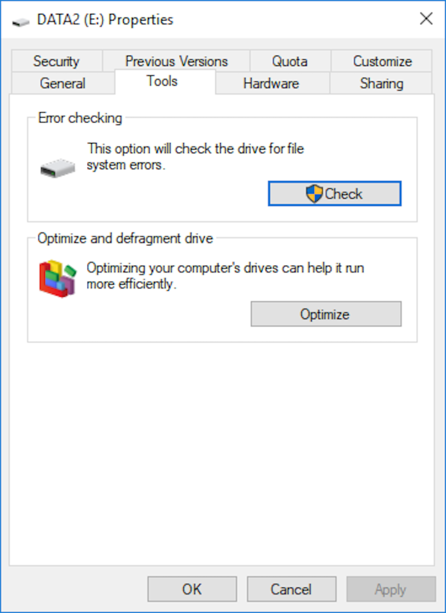 Sử dụng công cụ Windows CHKDSK Tools