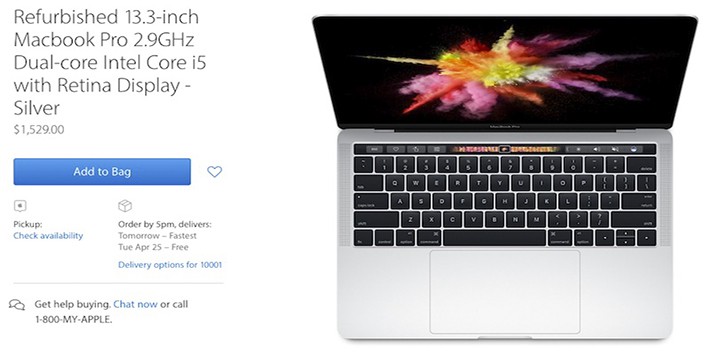 Apple bán Macbook Pro 13 inch Touch Bar bản tân trang